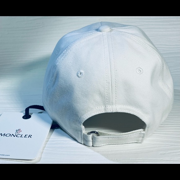 πMONCLERπ«π· Logo Hollow Text Ladies Baseball Cap β22- Natural/White- NW - Picture 12 of 12